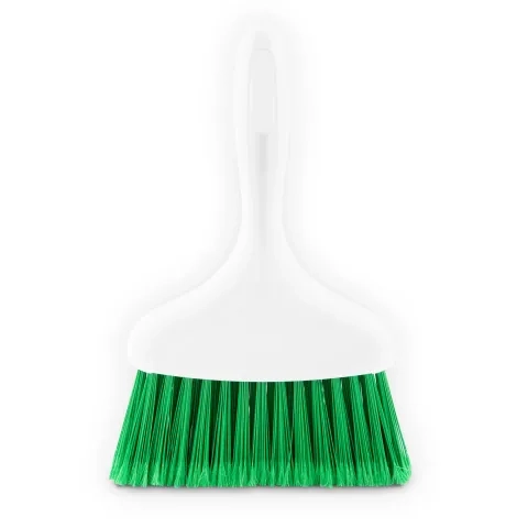 Small whisk broom with green fibers